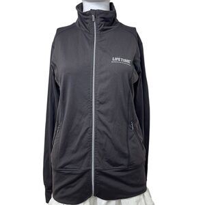 Lifetime Athletic Mock Neck Zip Up Jacket Black Size Small